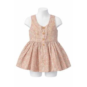 Lacey Lane Toddler Girls Floral Peplum Top Size 4 Sleeveless Boutique NWOT